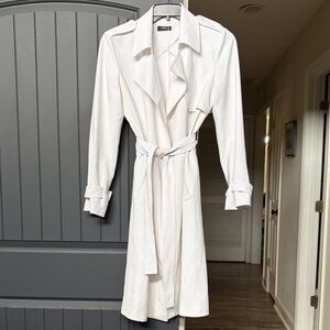 Theory Classic White Trench Coat - Oakland B Maxyne
